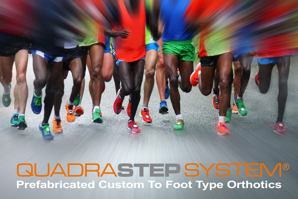 QUADRASTEP SYSTEM® prefabricated custom to foot type orthotics for adults