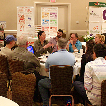 Roberta Nole, MS, PT, CPed giving an impromptu class on how to Foot Type