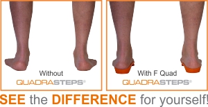 QUADRASTEP SYSTEM® foot orthotics make the difference!